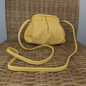 Hobo Adalyn Small Frame Leather Crossbody Bag In Sunflower Yellow Bead Detail